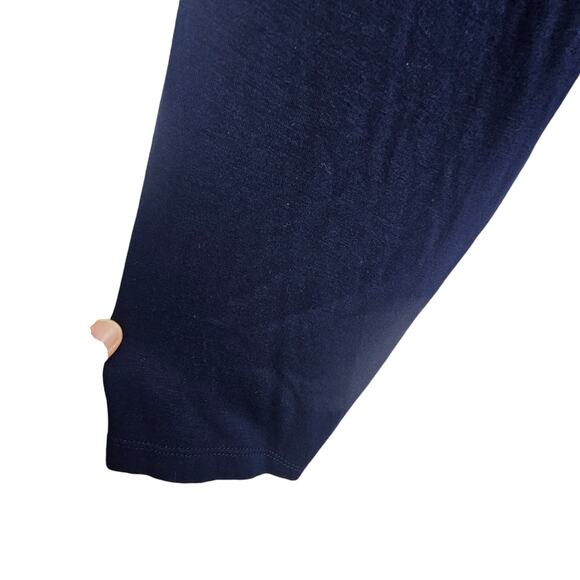 Sundance Dress Drop Waist Dress Asymmetric Dress Midi Dress L Navy Blue Dress - Picture 4 of 10